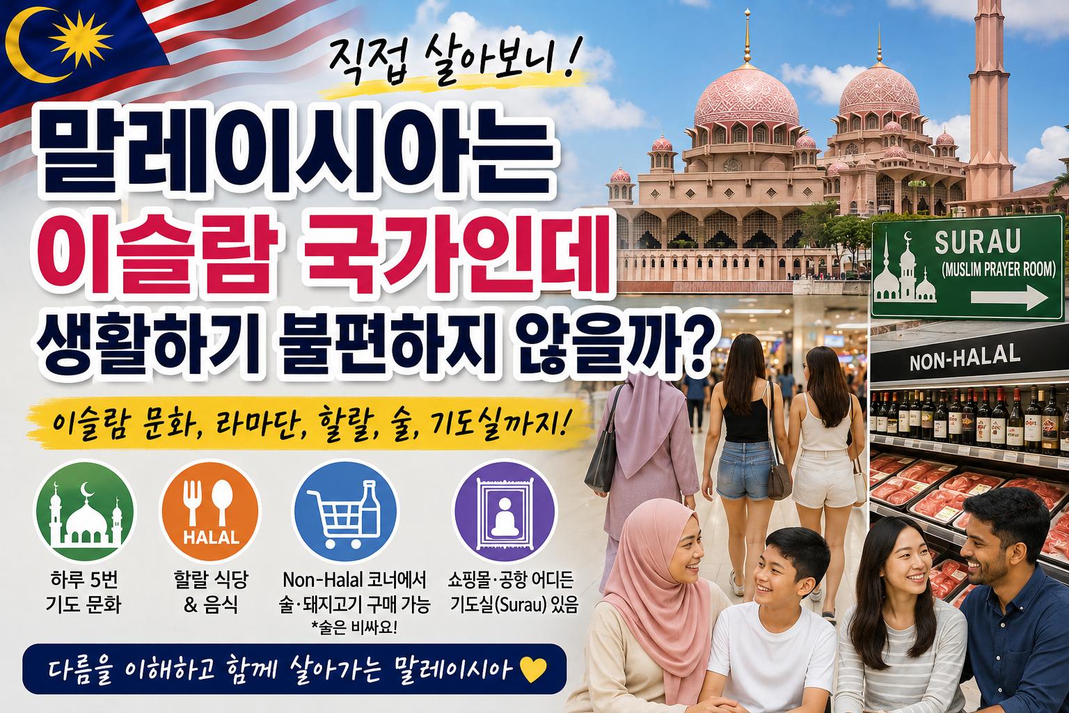 말레이시아는 이슬람 국가인데 생활하기 불편하지 않을까?｜직접 살아보니 썸네일
