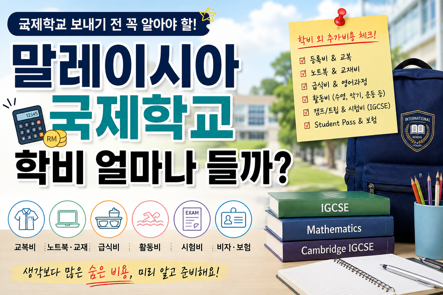 말레이시아 국제학교 학비 얼마나 들까?｜학비 외에 들어가는 비용 썸네일