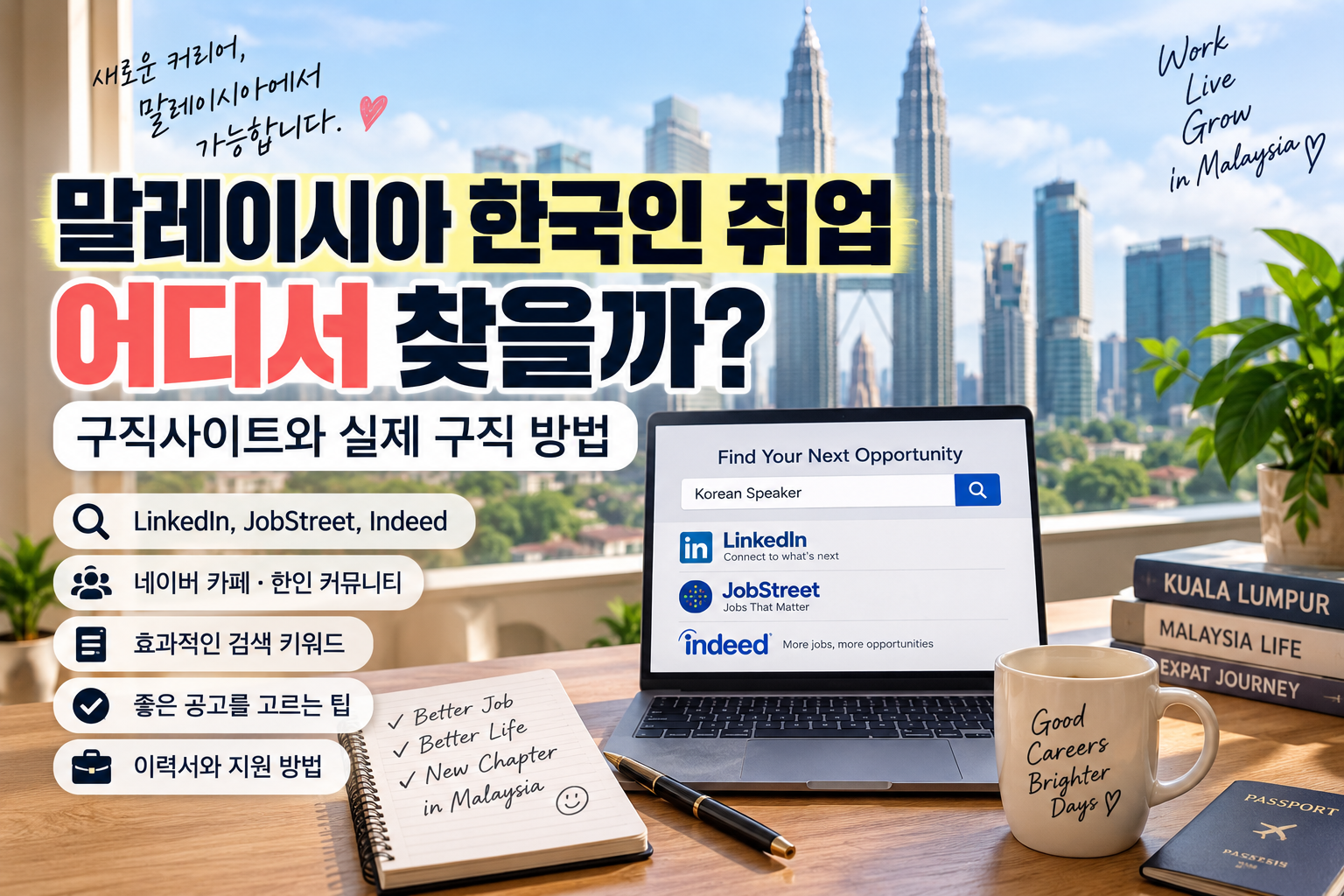 말레이시아 한국인 취업 어디서 찾을까?｜구직사이트와 실제 구직 방법 썸네일
